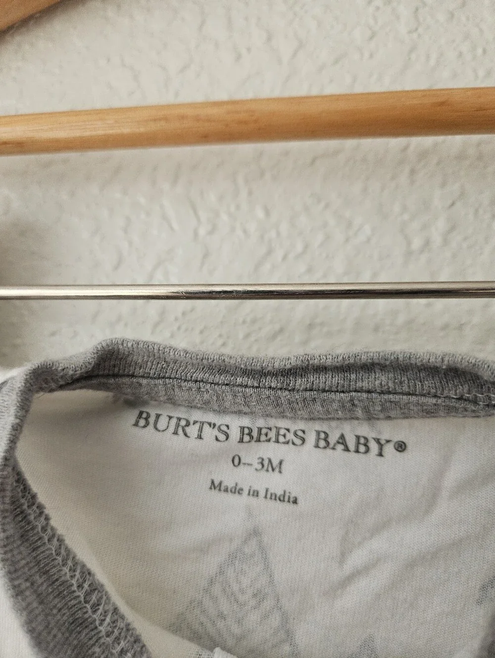 burts bees organic cotton mountain neutral sleeper, 3 months